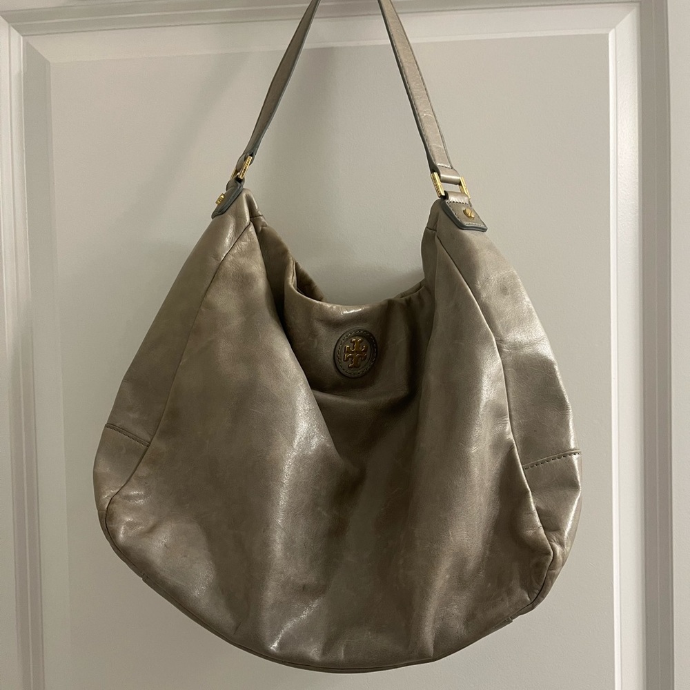 Tory Burch Gray/Blue Shoulder Bag